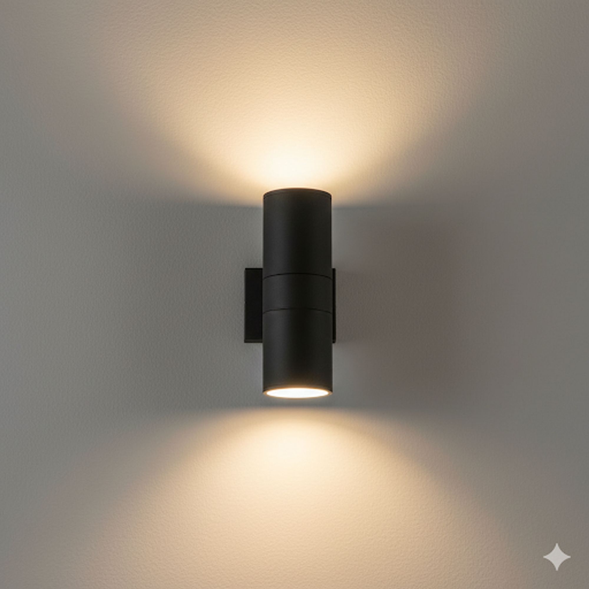 Classic Dual-Beam LED Up & Down Outdoor Wall Light (2x5W Warm Light)