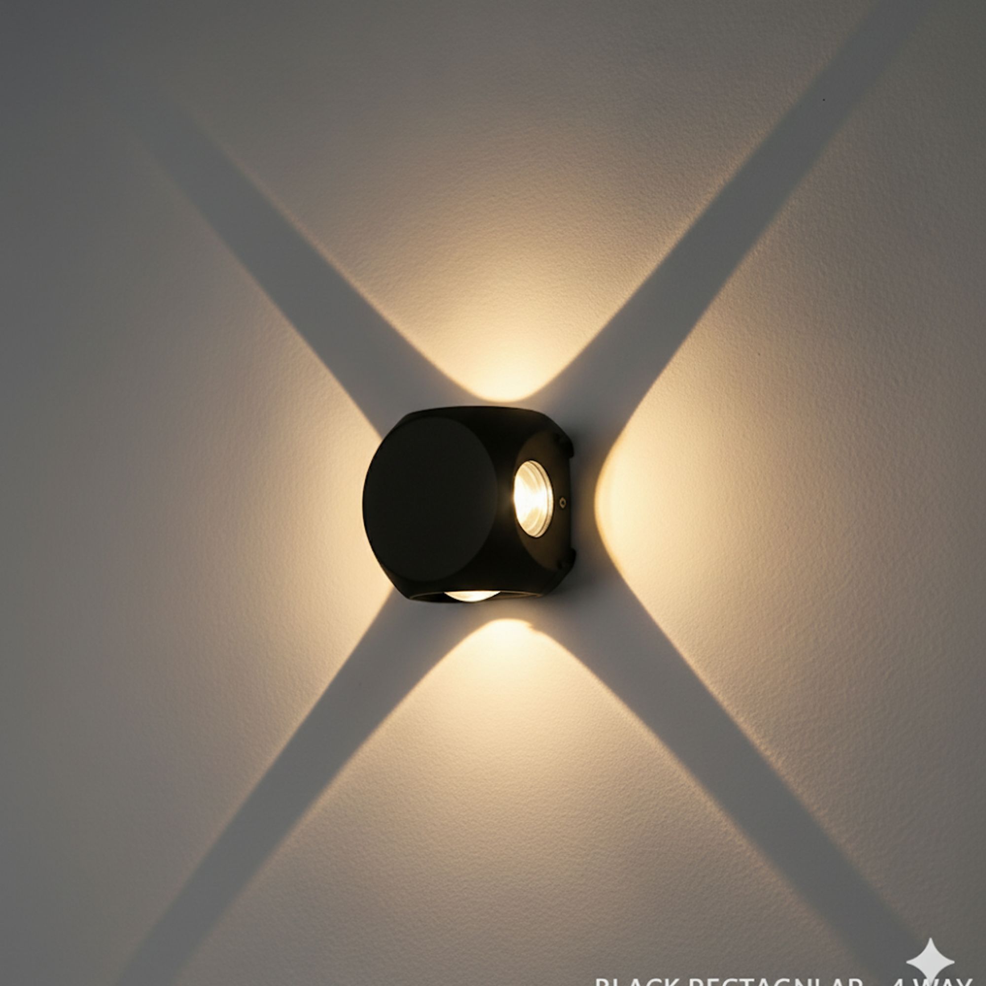 Quad-Spot Up & Down Outdoor Wall Light (4x1W Red)